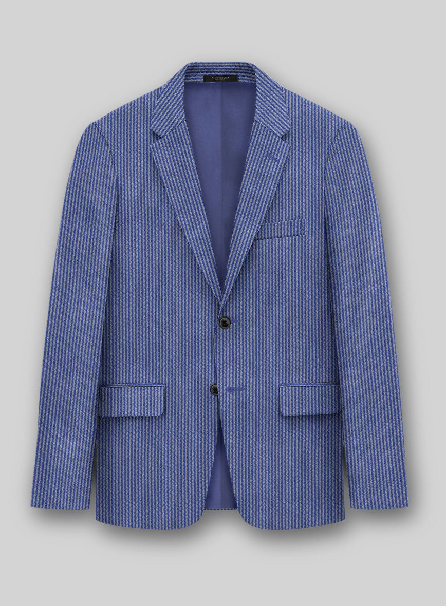 Solbiati Azure Blue Seersucker Suit - StudioSuits