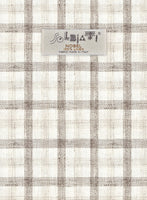 Solbiati Beige Checks Linen Jacket - StudioSuits