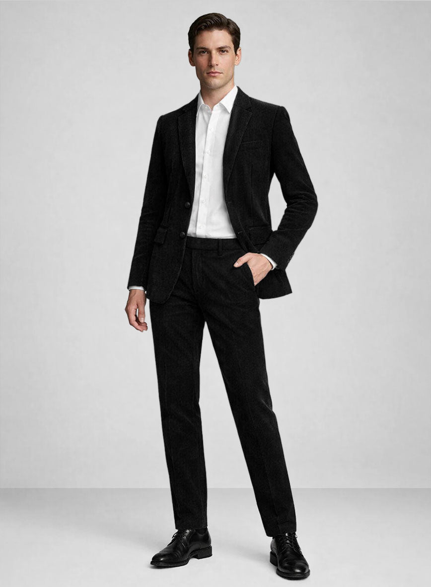 Solbiati Black Corduroy Suit - StudioSuits