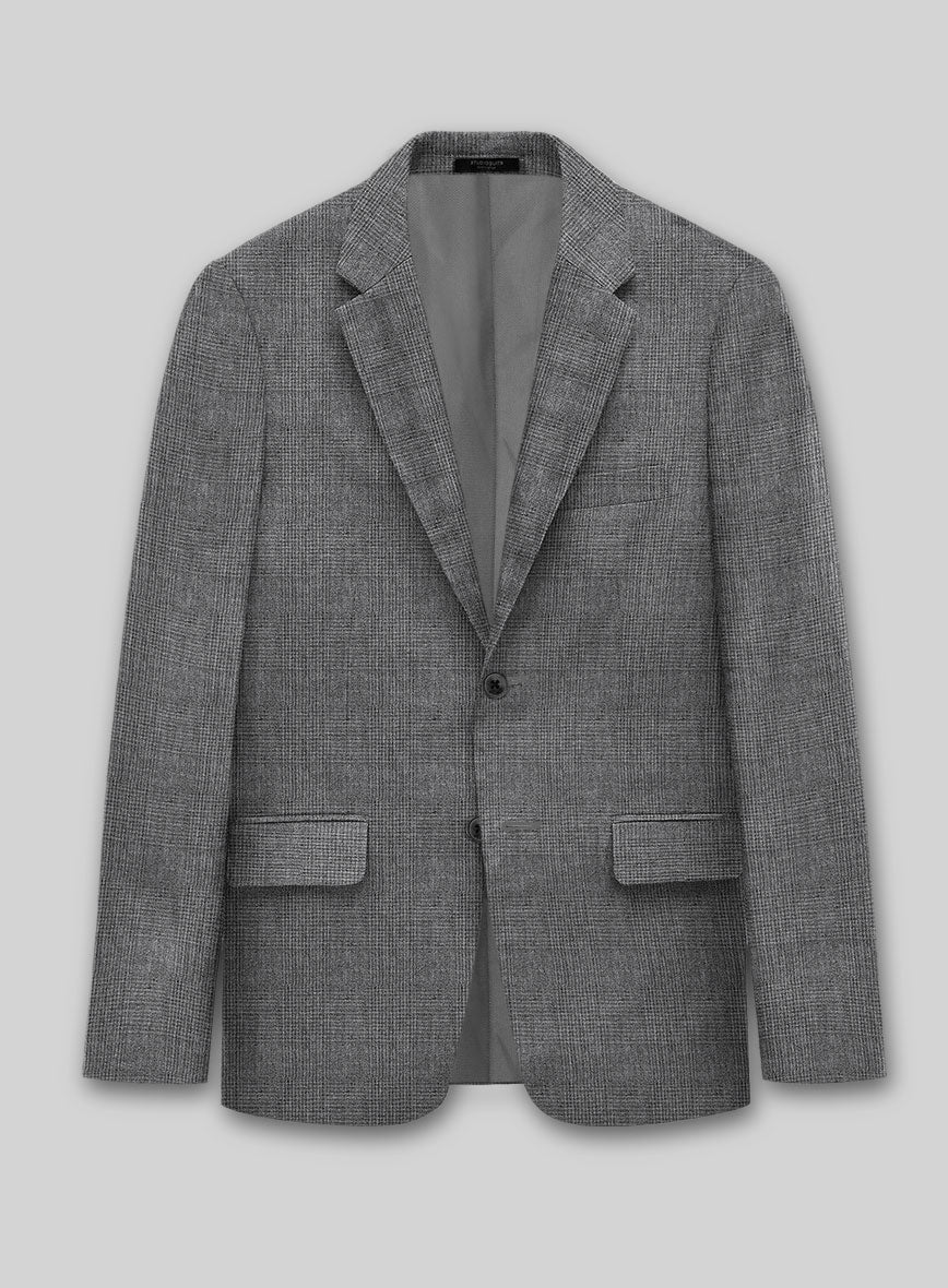 Solbiati Blue Gray Check Linen Suit - StudioSuits