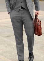 Solbiati Blue Gray Check Linen Suit - StudioSuits