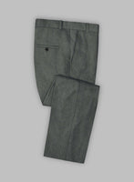 Solbiati Blue Green Herringbone Linen Pants - StudioSuits
