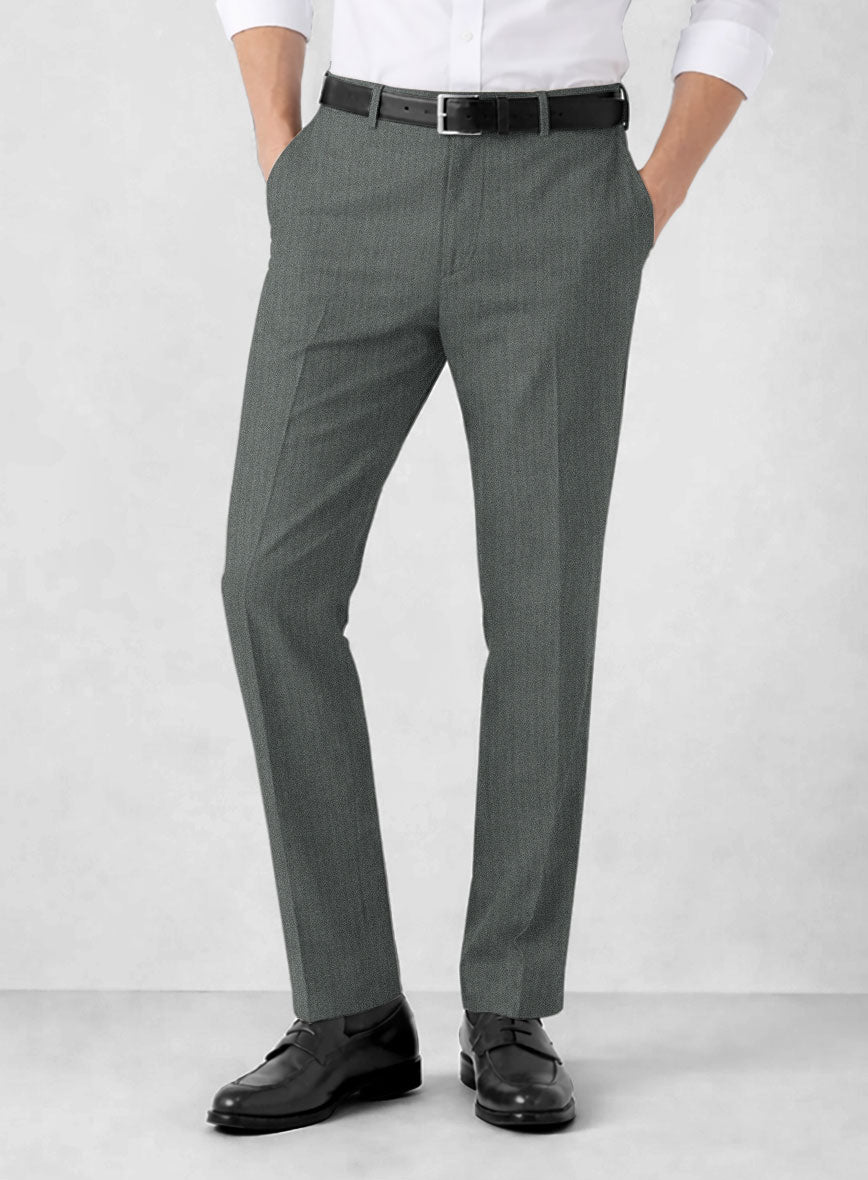 Solbiati Blue Green Herringbone Linen Suit - StudioSuits