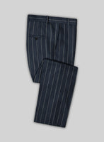 Solbiati Blue Wide Stripe Linen Pants - StudioSuits