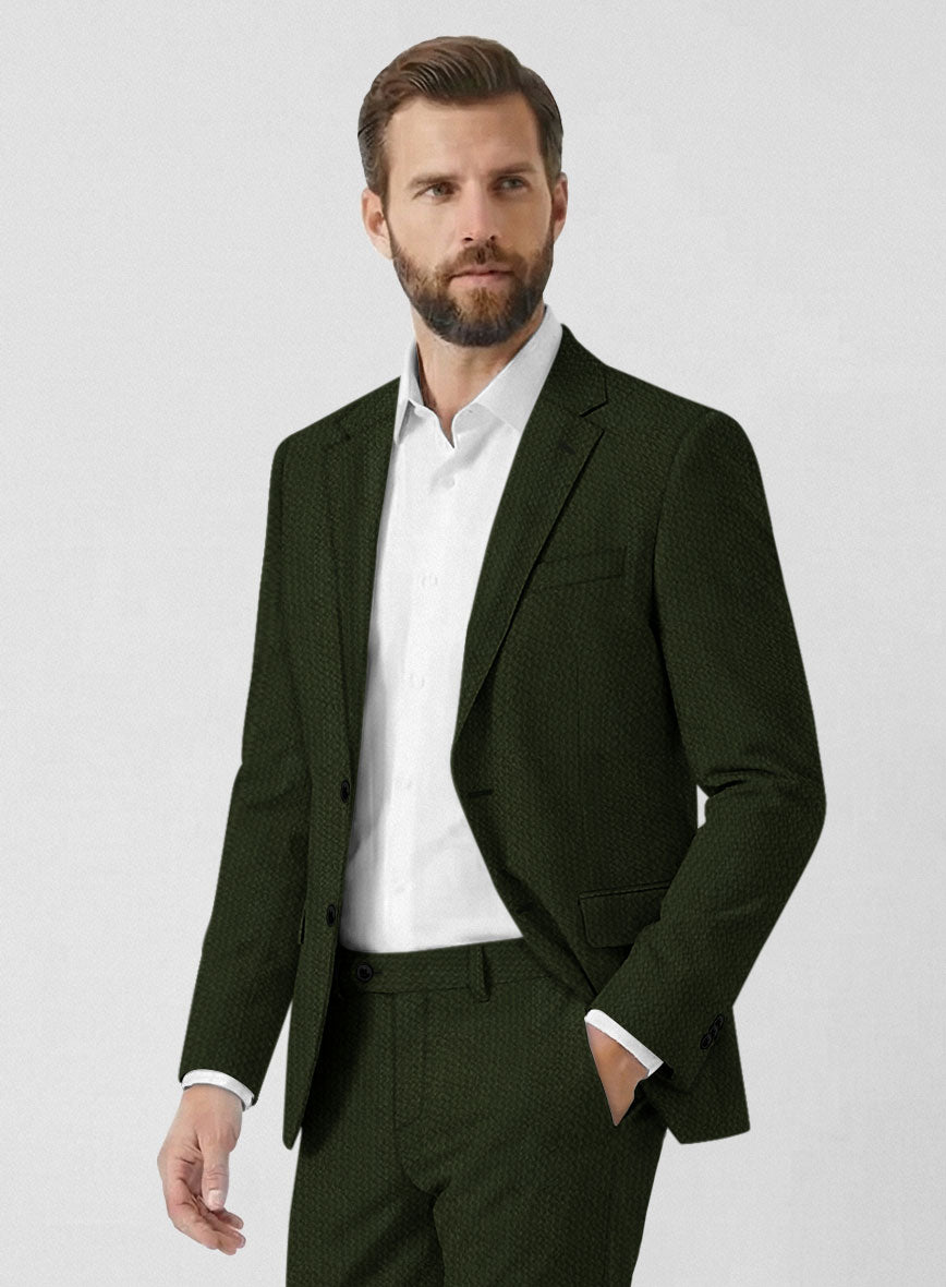 Solbiati Bottle Green Seersucker Suit - StudioSuits