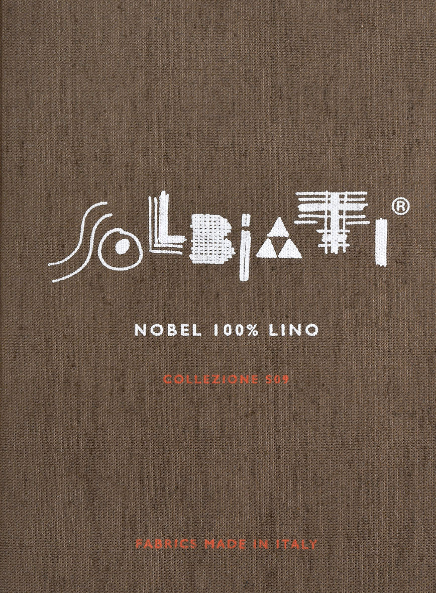Solbiati Brown Checks Linen Pants - StudioSuits