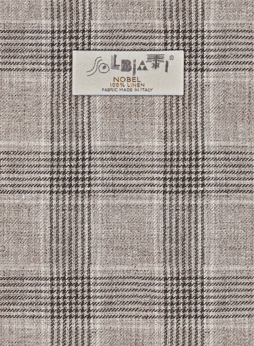 Solbiati Brown Checks Linen Suit - StudioSuits