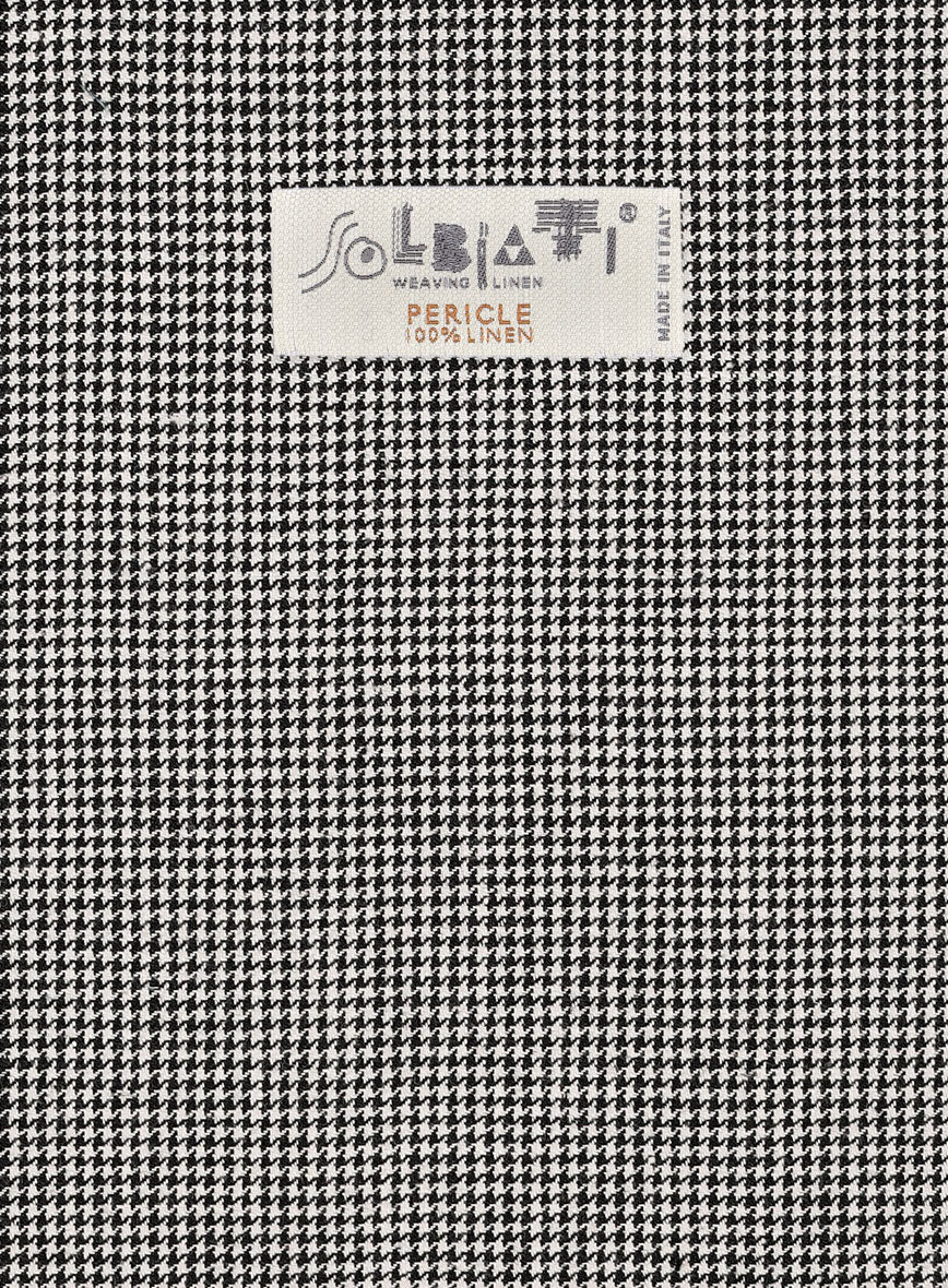 Solbiati BW Houndstooth Linen Jacket - StudioSuits