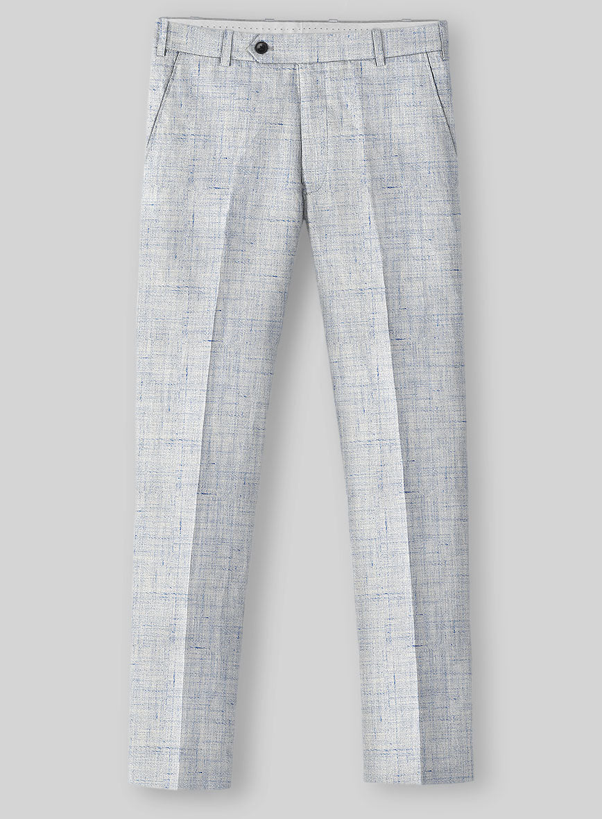 Solbiati Cloudweave Blue Linen Pants - StudioSuits