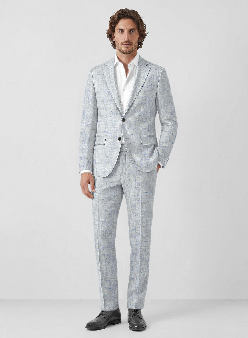 Solbiati Cloudweave Blue Linen Suit - StudioSuits