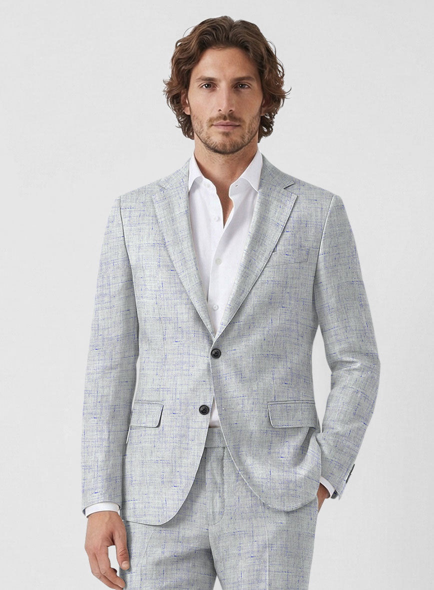 Solbiati Cloudweave Blue Linen Suit - StudioSuits