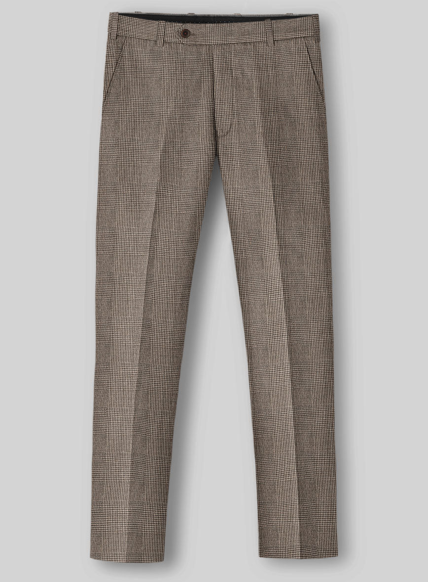 Solbiati Dark Brown Check Linen Suit - StudioSuits