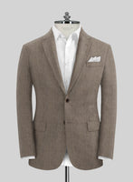 Solbiati Dark Brown Check Linen Suit - StudioSuits