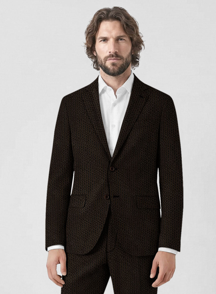 Solbiati Dark Brown Seersucker Suit - StudioSuits