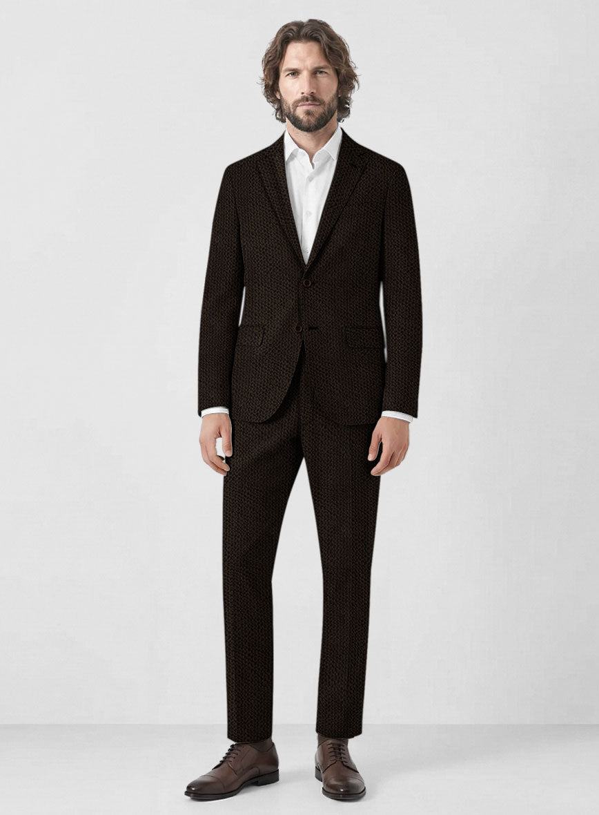 Solbiati Dark Brown Seersucker Suit - StudioSuits