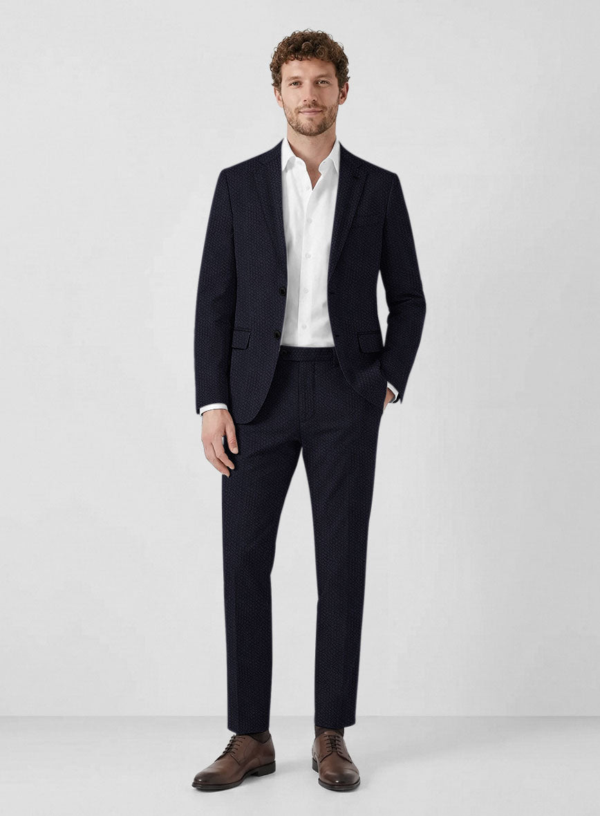 Solbiati Deep Blue Seersucker Suit - StudioSuits