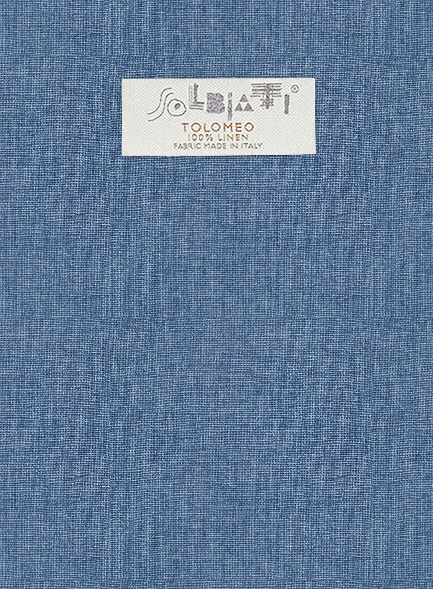 Solbiati Denim Light Blue Linen Jacket - StudioSuits