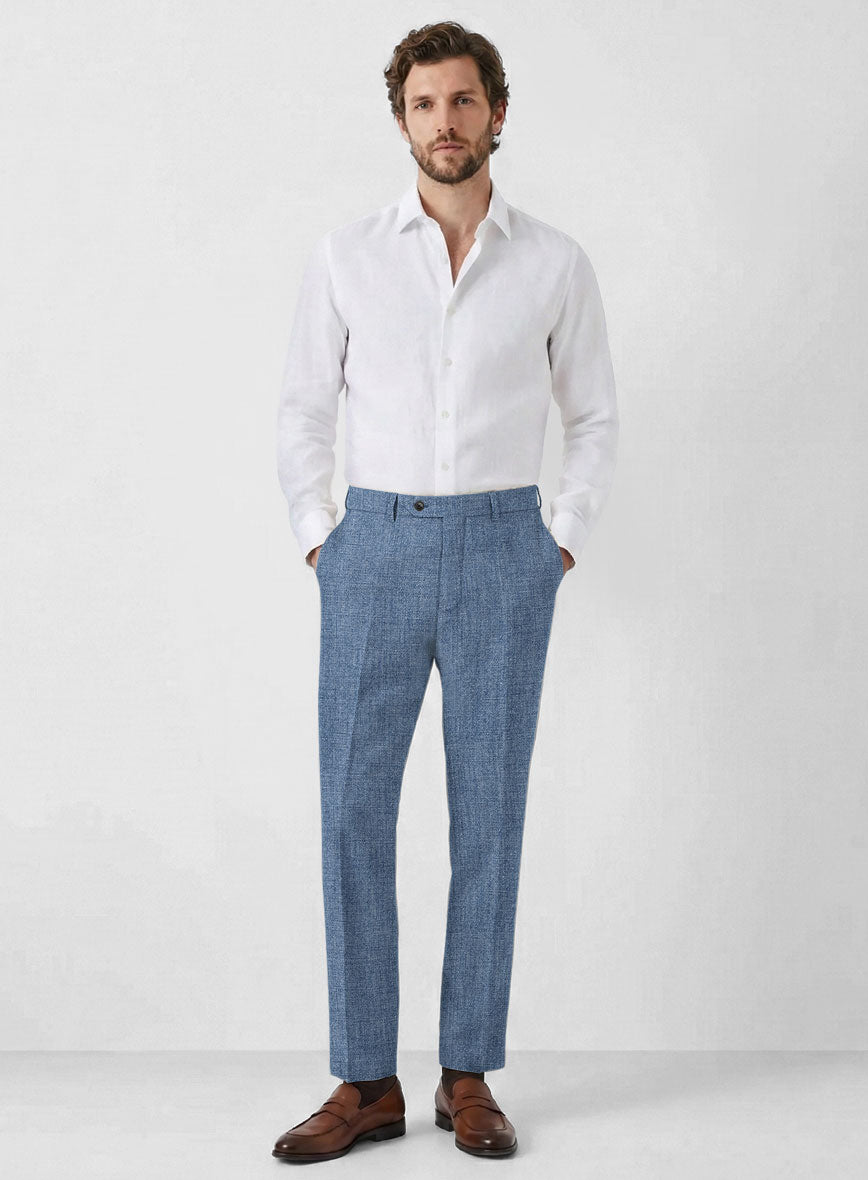Solbiati Denim Light Blue Linen Suit - StudioSuits