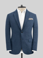 Solbiati Denim Mid Blue Linen Jacket - StudioSuits