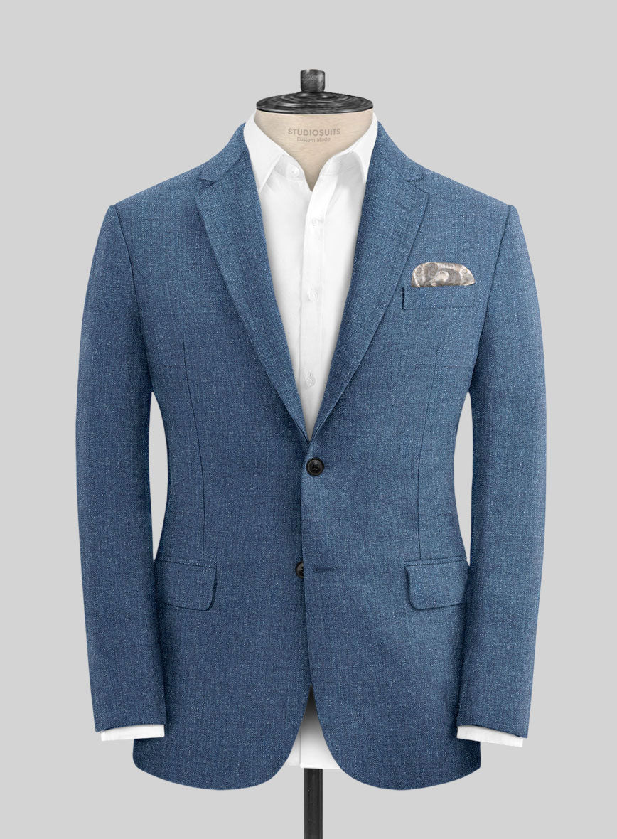 Solbiati Denim Mid Blue Linen Suit - StudioSuits