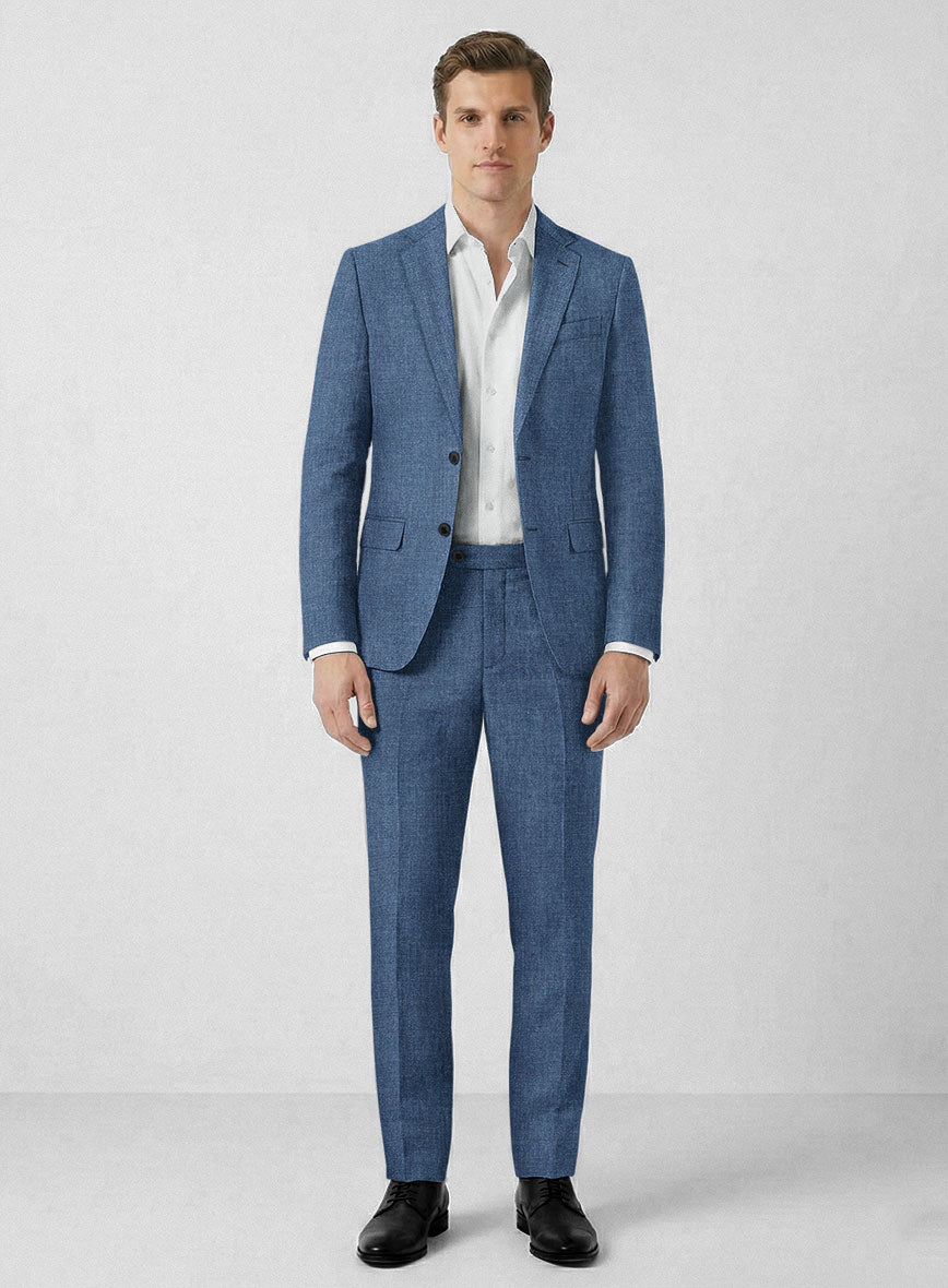 Solbiati Denim Mid Blue Linen Suit - StudioSuits