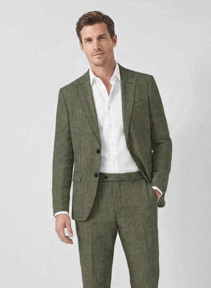 Solbiati Dew Green Linen Suit - StudioSuits