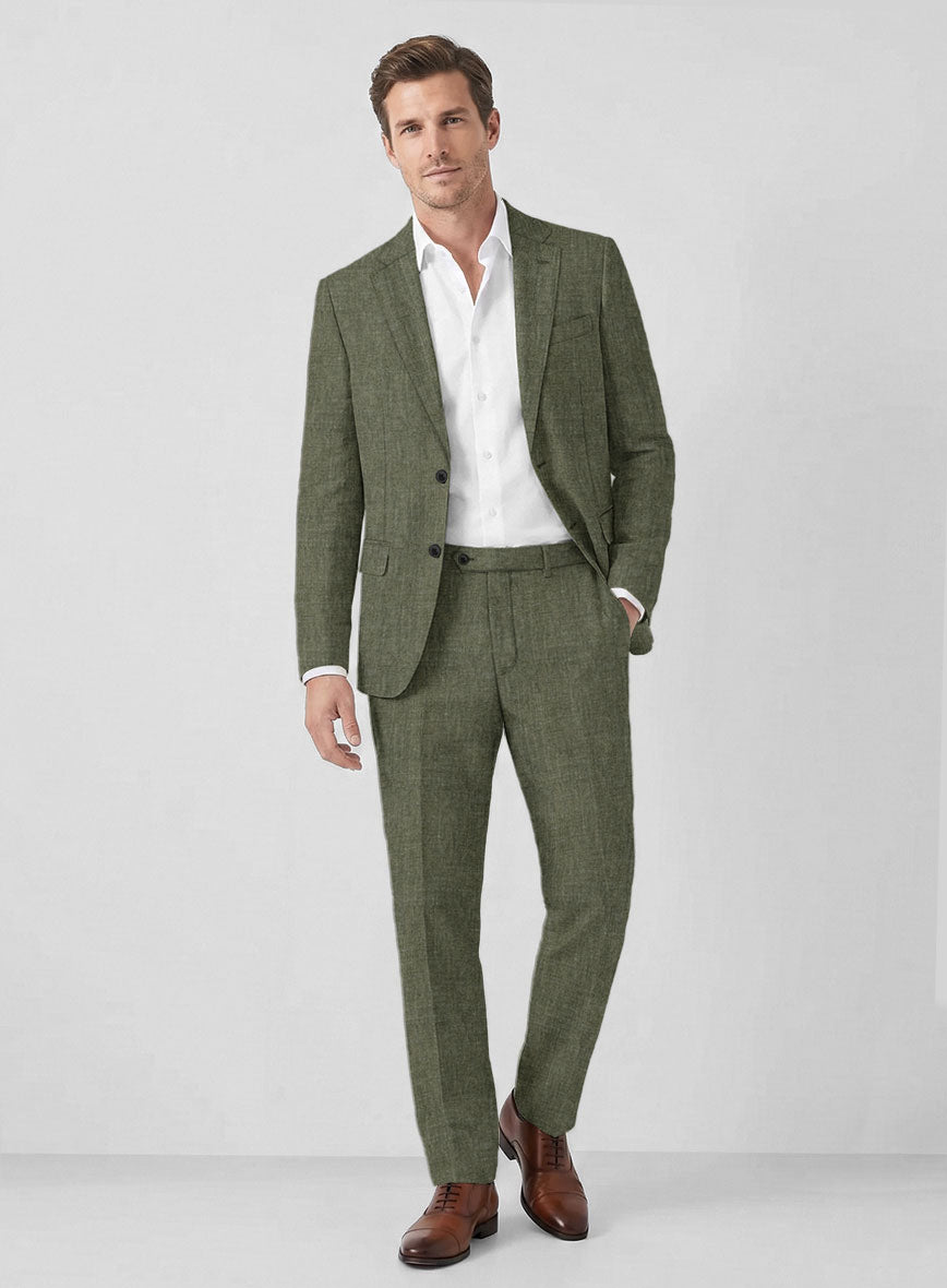 Solbiati Dew Green Linen Suit - StudioSuits