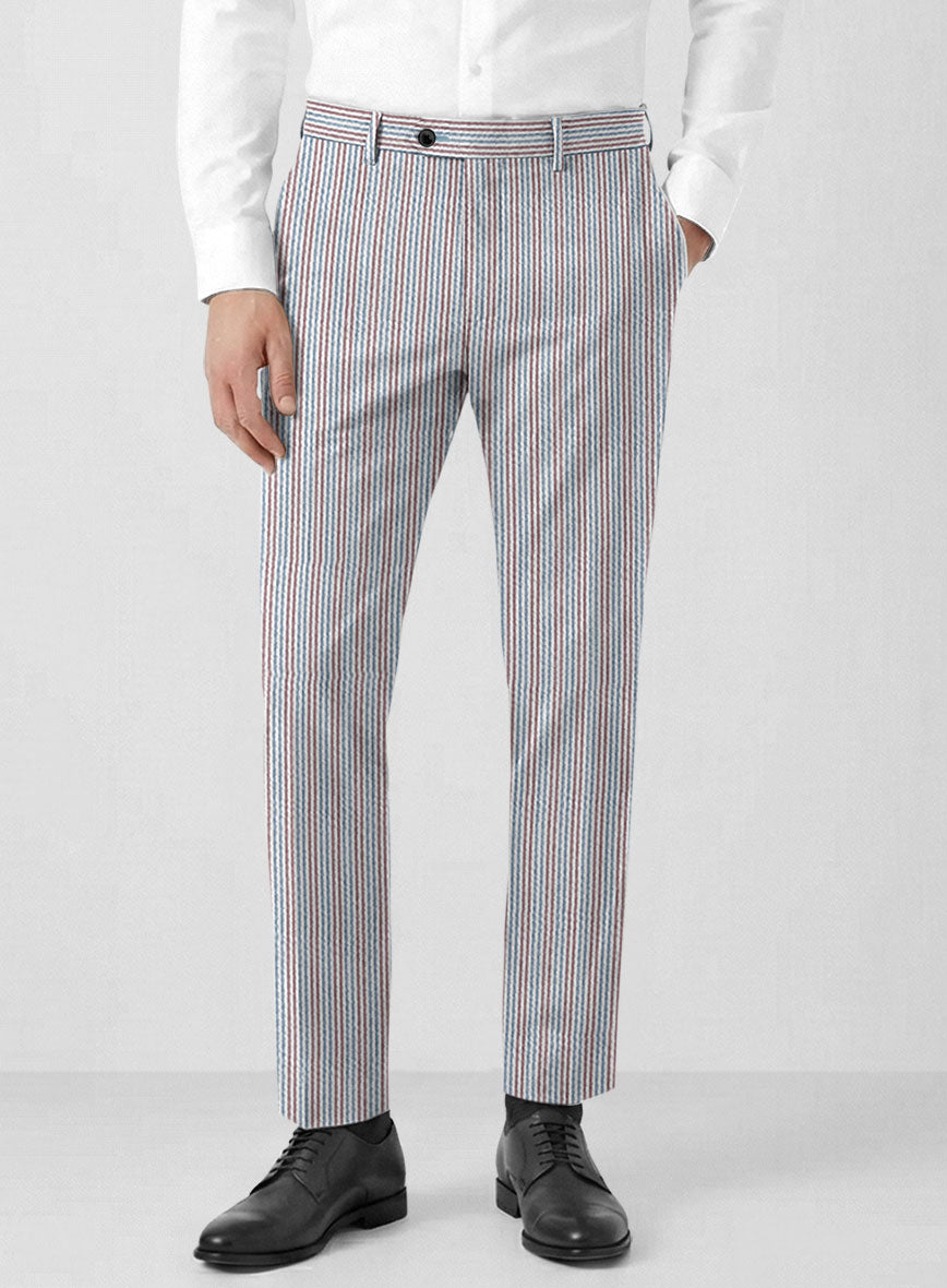 Solbiati Dolfo Seersucker Pants - StudioSuits