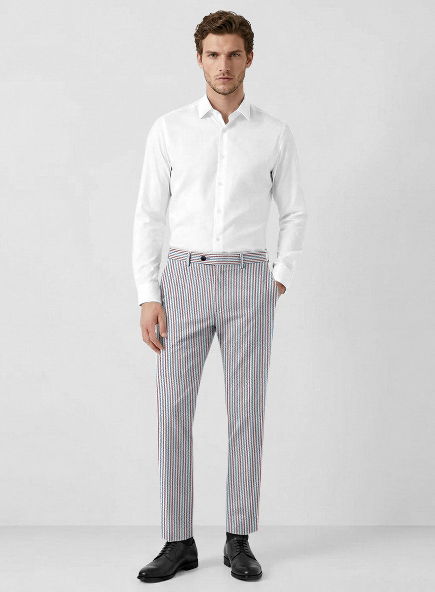 Solbiati Dolfo Seersucker Pants - StudioSuits