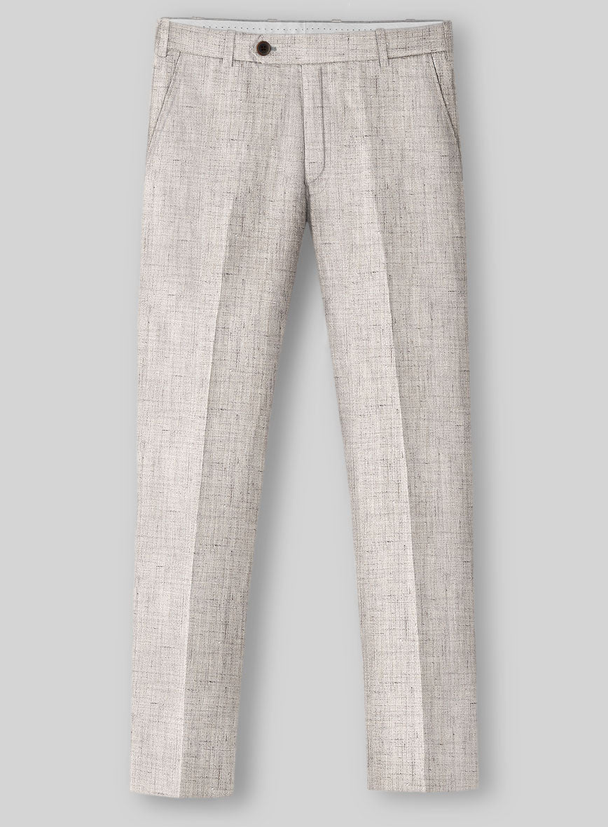 Solbiati Earthweave Brown Linen Pants - StudioSuits