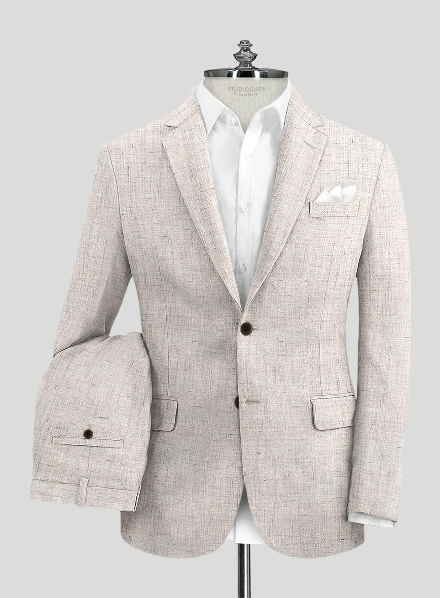Solbiati Earthweave Brown Linen Suit - StudioSuits