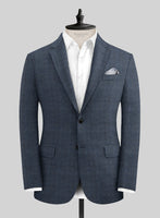 Solbiati Empire Blue Glen Linen Suit - StudioSuits