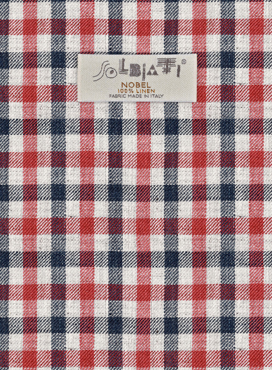 Solbiati Gingham Checks Linen Jacket - StudioSuits