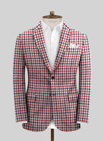 Solbiati Gingham Checks Linen Jacket - StudioSuits