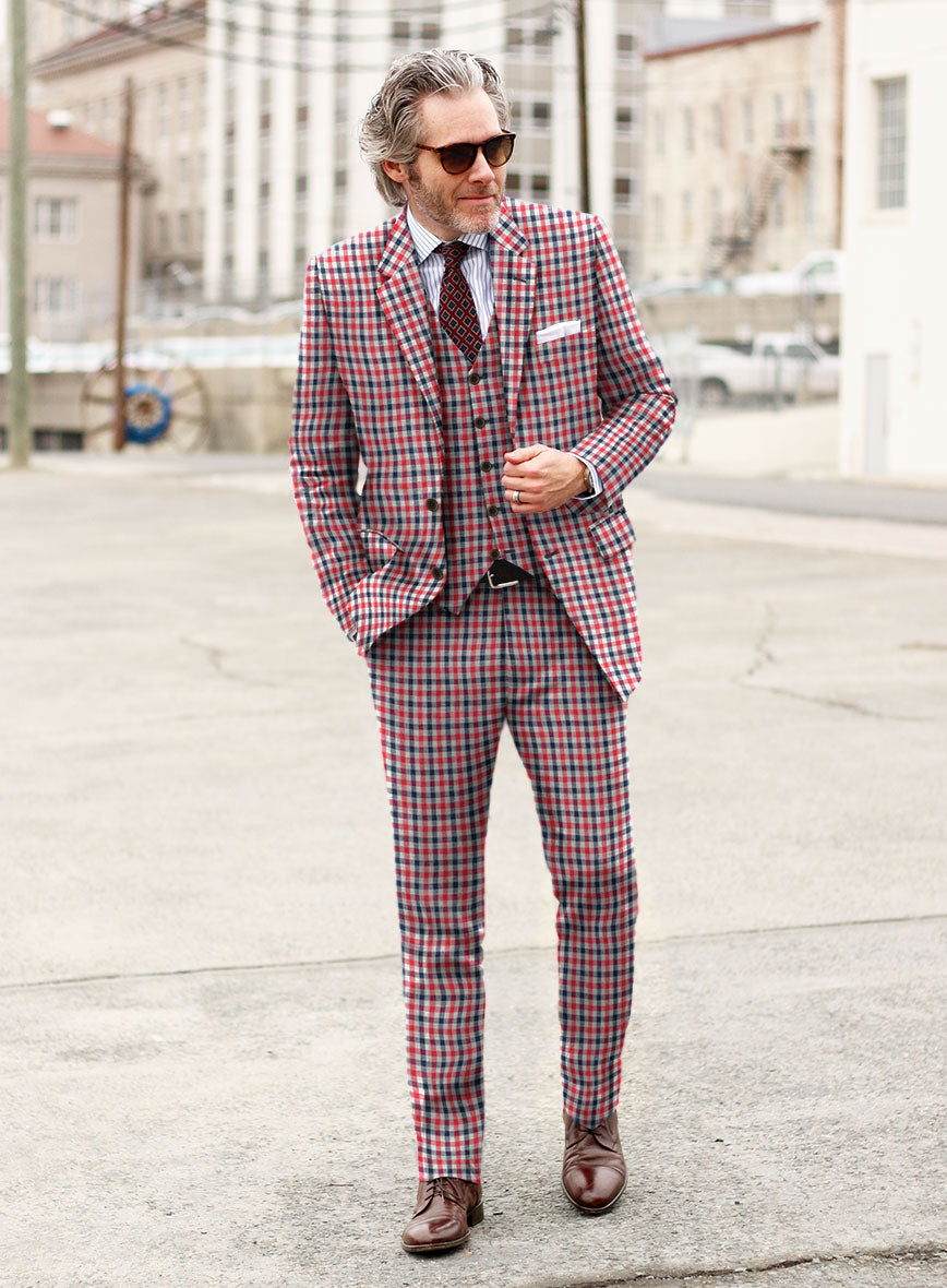Solbiati Gingham Checks Linen Suit – StudioSuits
