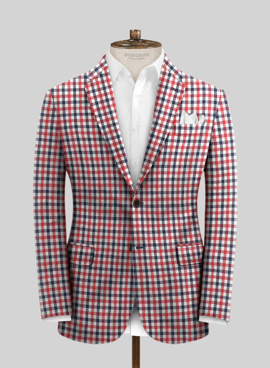 Solbiati Gingham Checks Linen Suit - StudioSuits