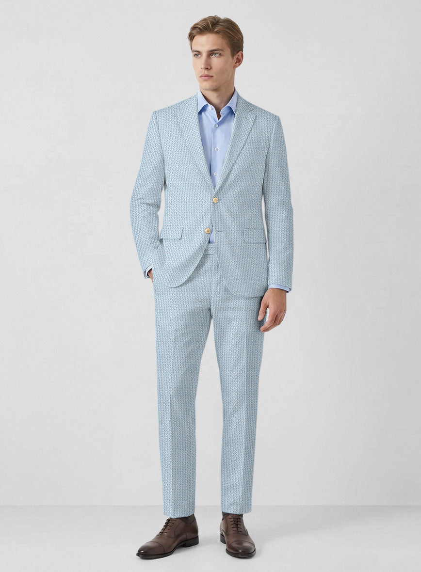 Solbiati Gingham Light Blue Seersucker Suit - StudioSuits