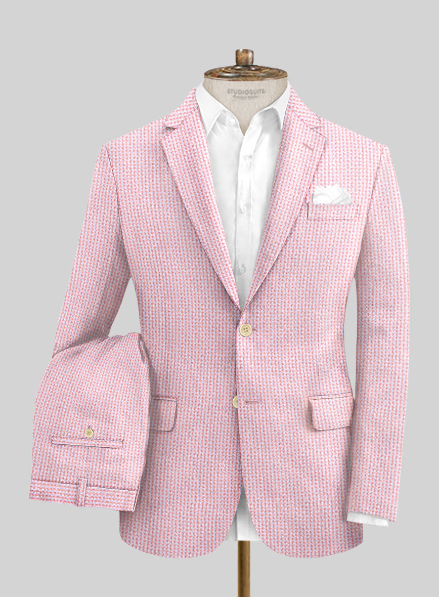 Solbiati Gingham Pink Seersucker Suit - StudioSuits