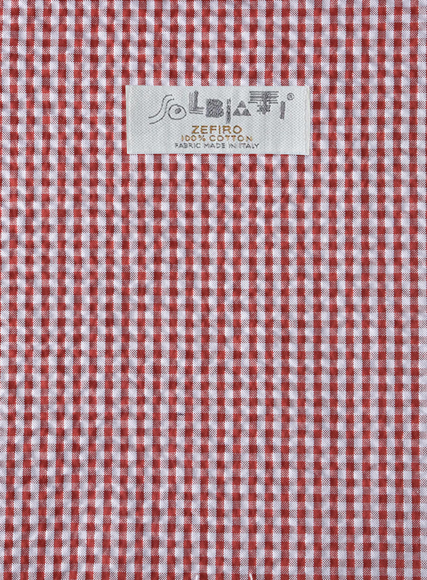 Solbiati Gingham Red Seersucker Jacket - StudioSuits