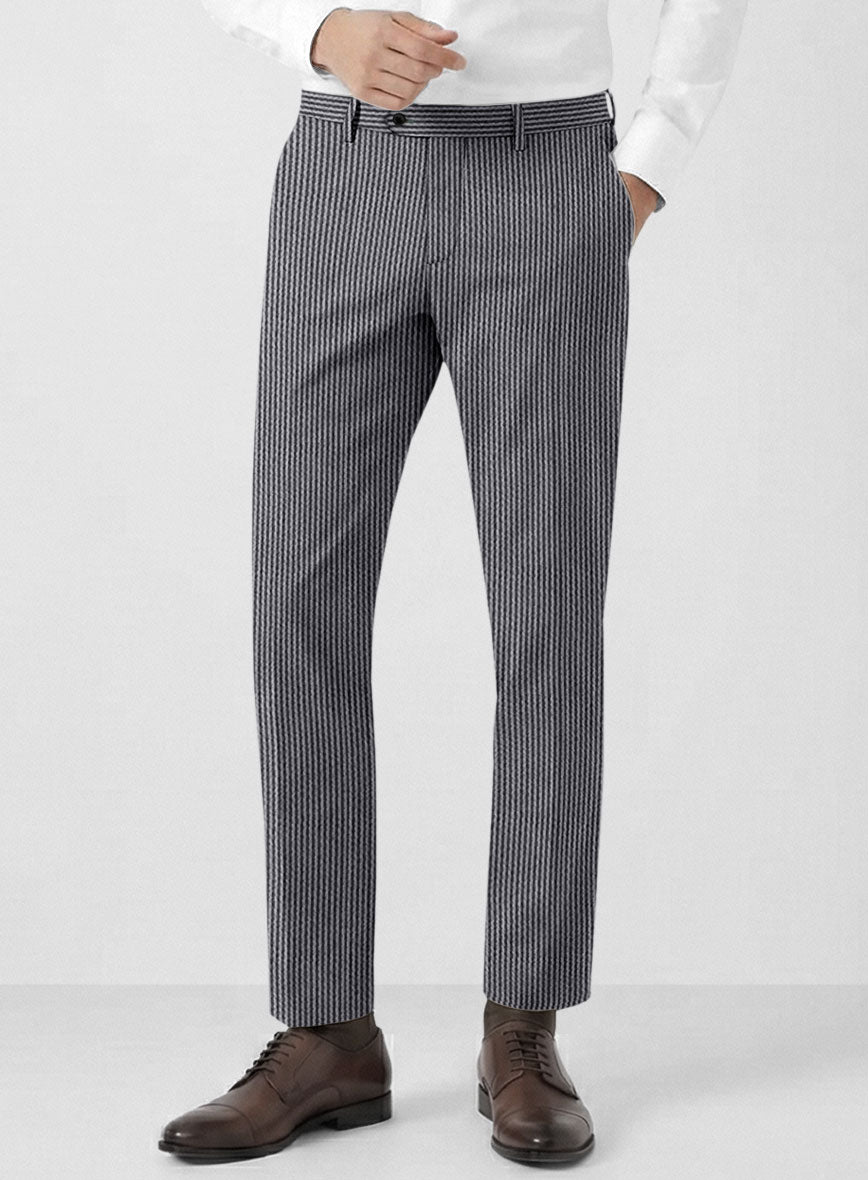 Solbiati Gray Blue Seersucker Suit - StudioSuits