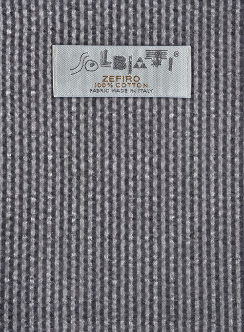 Solbiati Gray Blue Seersucker Jacket - StudioSuits