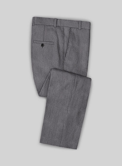 Solbiati Gray Blue Seersucker Pants - StudioSuits