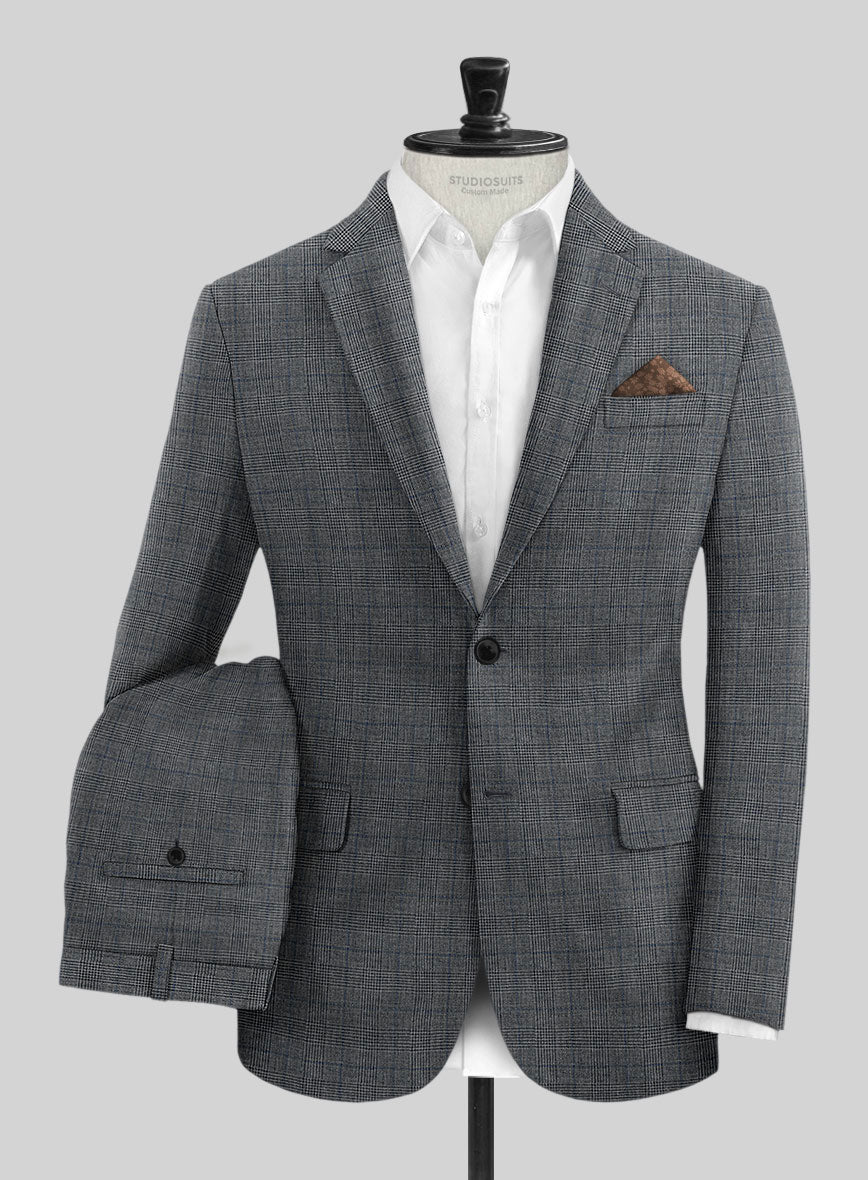 Solbiati Gray Glen Linen Suit - StudioSuits