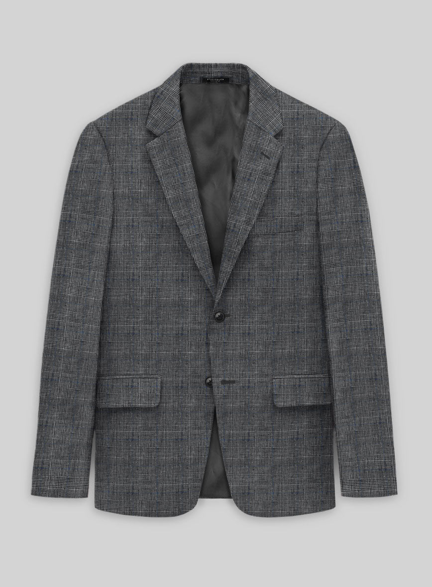 Solbiati Gray Glen Linen Jacket - StudioSuits