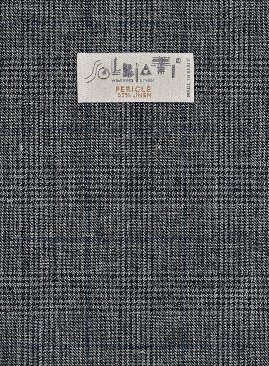 Solbiati Gray Glen Linen Suit - StudioSuits