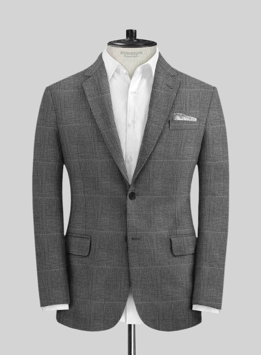 Solbiati Gray Prince Linen Jacket - StudioSuits