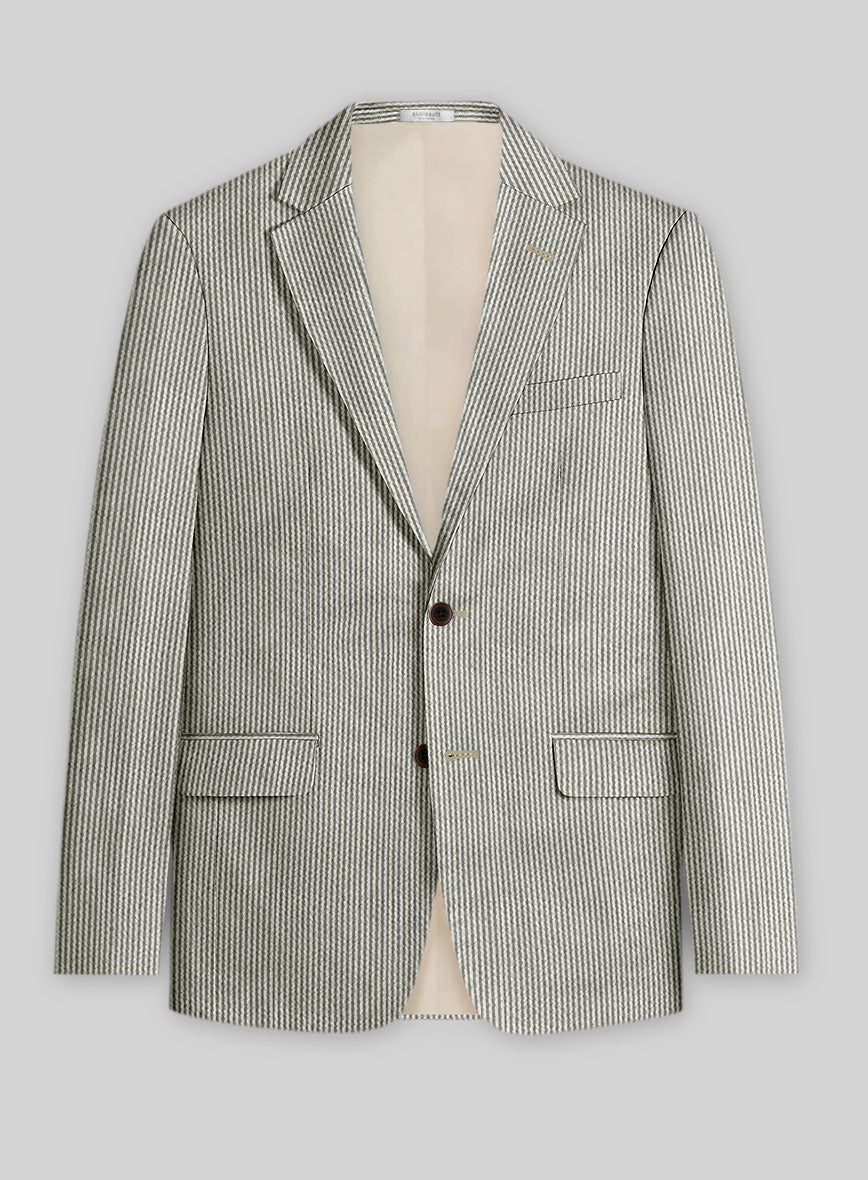 Solbiati Gray Seersucker Suit - StudioSuits