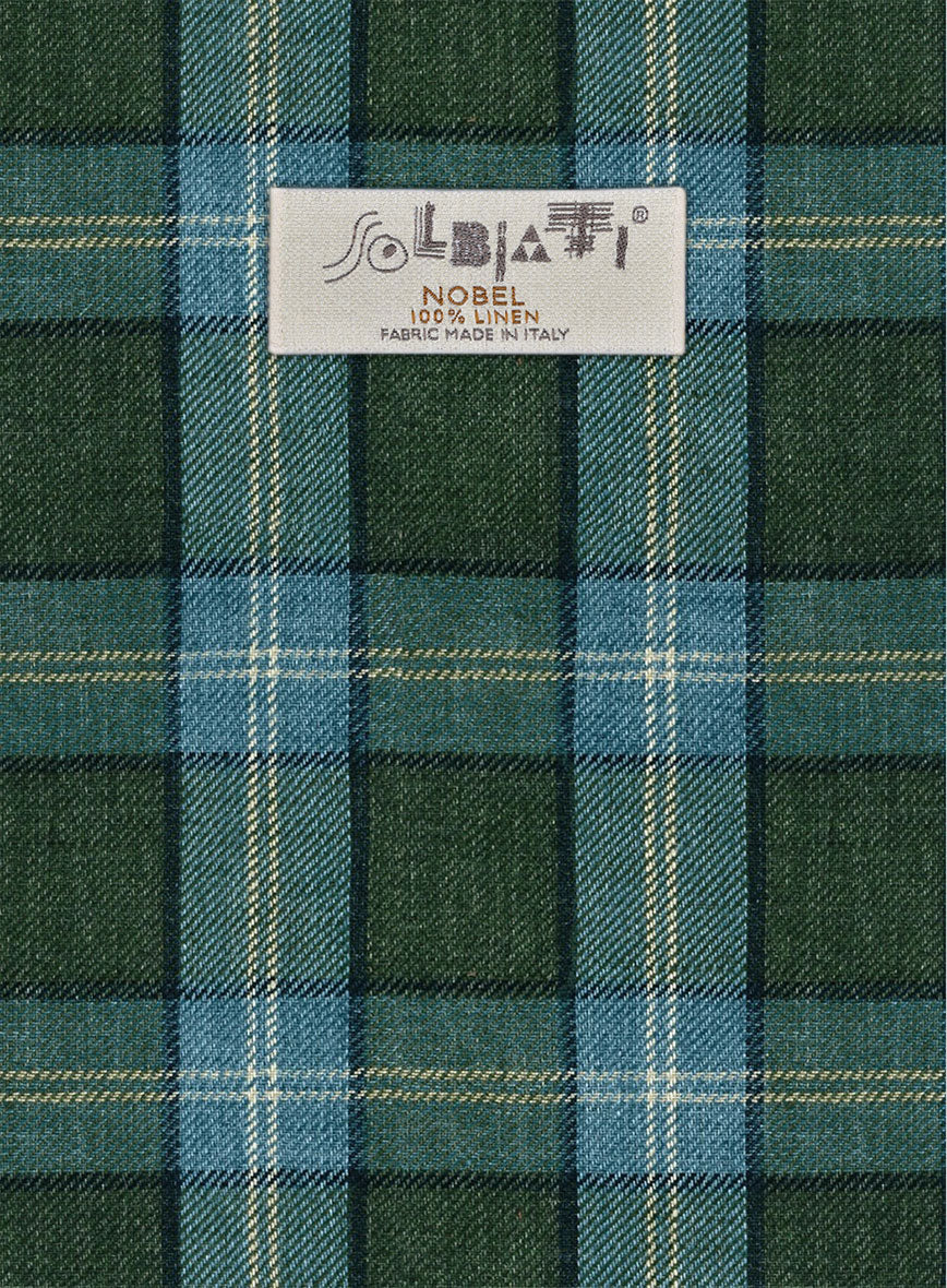 Solbiati Green Glen Linen Jacket - StudioSuits