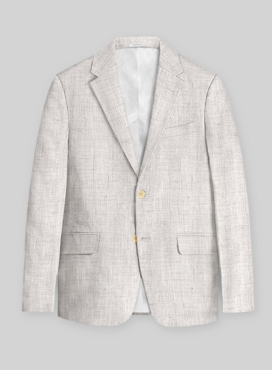 Solbiati Haze Beige Linen Jacket - StudioSuits