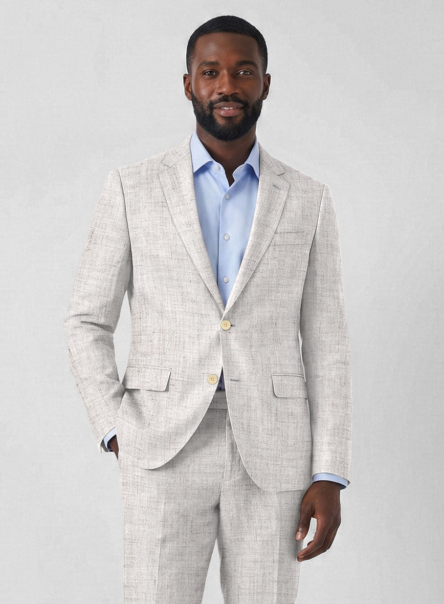 Solbiati Haze Beige Linen Jacket - StudioSuits